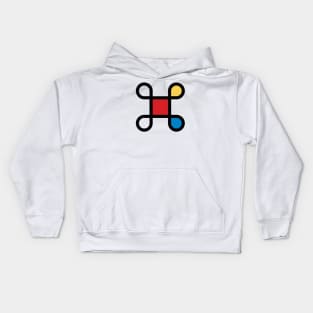 Mondrian in Command Kids Hoodie